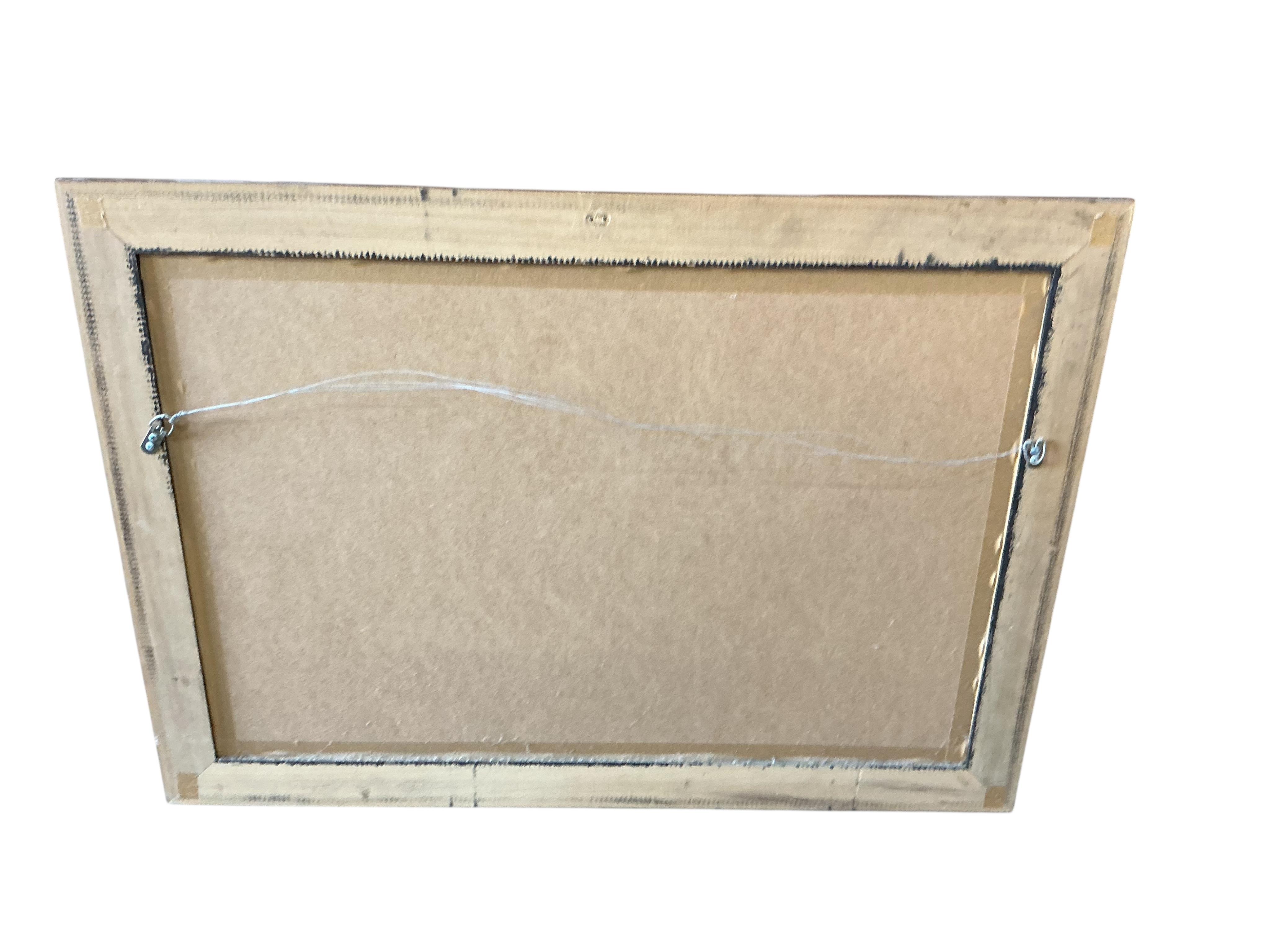 Two reproduction Victorian style rectangular composition wall mirrors, larger width 110cm, height 81cm